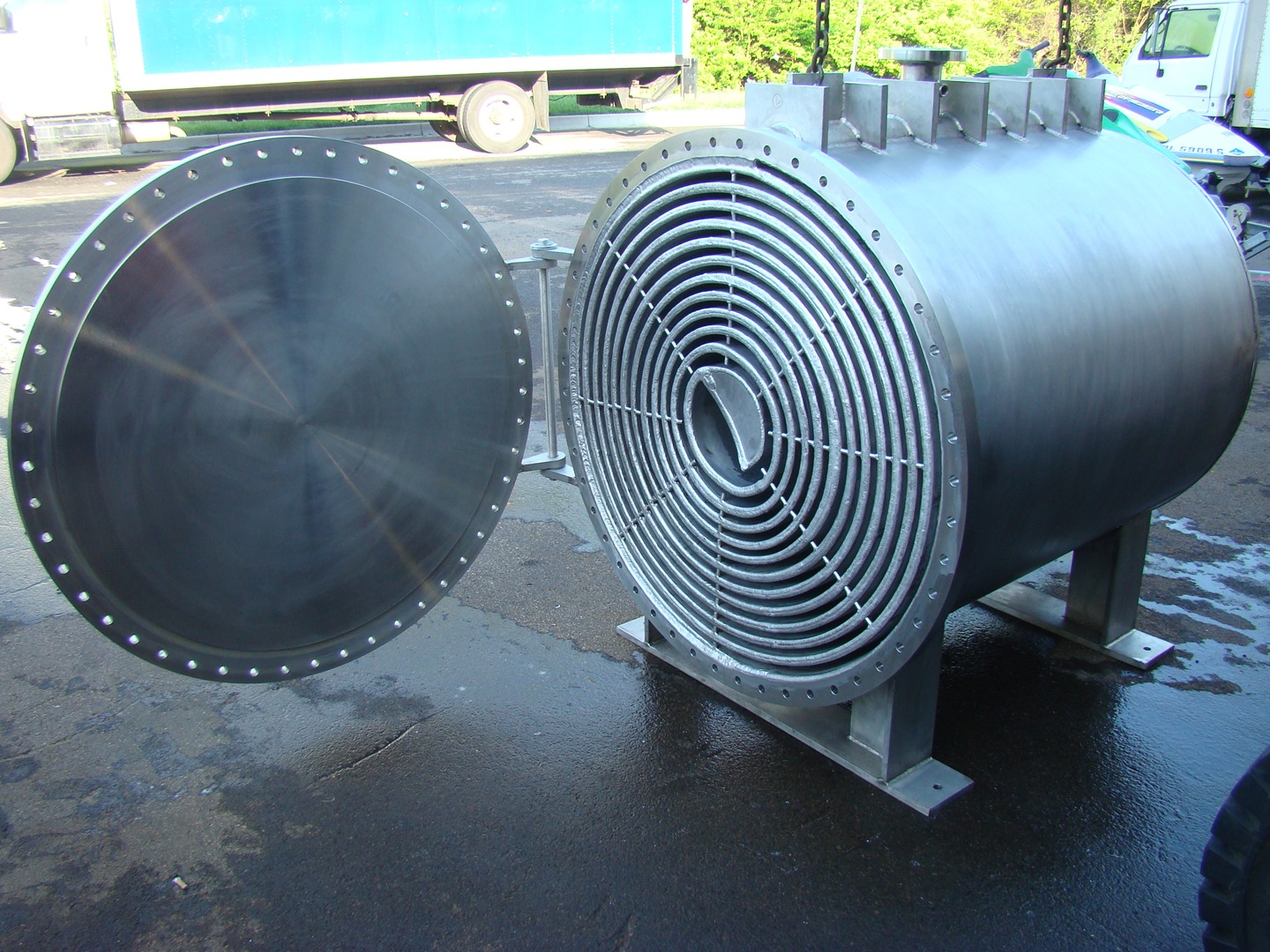 Intercambiador de calor de placas de espiral de acero inoxida
